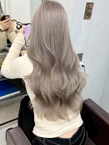 オズ 郡山駅前店(OZ) ケアブリーチベージュで柔らか質感ダブルカラーパープルで透明感