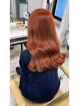 アジールヘア 所沢プロペ通り店(agir hair) オレンジダブルカラーブリーチ所沢イメチェン似合わせカット所沢