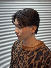 ニュアンスパーマ[メンズカット/メンズパーマ/波巻きパーマ/フェザーパーマ/短髪/ツーブロック/眉毛/柏駅] 