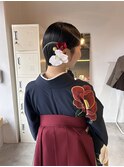 袴着付け/ショートヘアセット/胡蝶蘭
