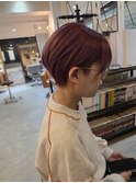 【HIROMU】刈り上げショート/ローズベージュ/ショートカット