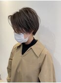 【大人ハイライトマッシュショート】ハンサムショート延岡美容室