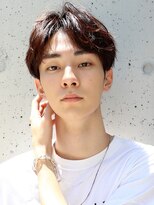 ネイビー(NAVY) カットのみでカッコいい!アップバングショートマッシュ