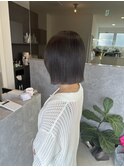 切りっぱなしボブ×ダークグレージュ