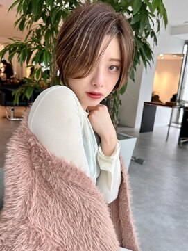 アンド ストーリーズ(&STORIES) 大人可愛い小顔ひし形クビレ丸みボブ20代30代40代大人ショート