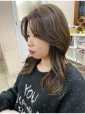 シアーベージュ×レイヤーカット