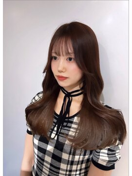 アルーシェ 新宿店(Alushe) ミルクティーブラウン×韓国風スタイリング