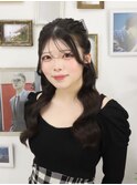 大人っぽく、控えめハーフポニー♪