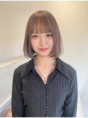 シルキーグレージュ/ガーリー内巻きボブ