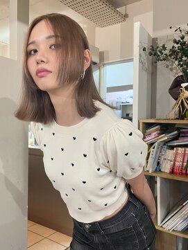 サロン ド ビカ(Salon de bika) ヘーゼルベージュ×顔まわり姫カット