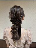 編みおろしヘア
