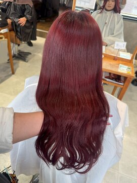 アンククロス 表参道(ANKH CROSS) 【ビフォーあり】シールエクステ/ロングレイヤー/チェリーレッド