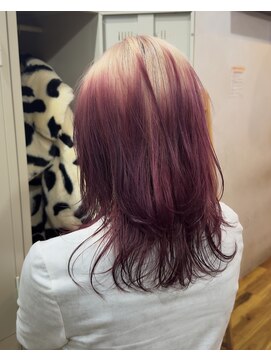 レイヤー×ボルドー×グラデーション