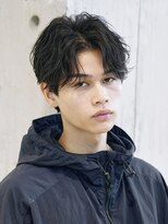 フィフスパーク(fifth PARK) 渋谷フェザーパーマfifthセンターパートメンズパーマ毛流れ色気