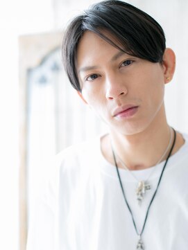 モッズヘアー メン 戸田公園店(mod's hair men) 黒髪センターパート刈り上げない伸ばしかけショートh戸田公園