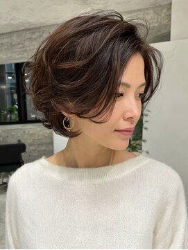 アブニール 北柏店(AVENIR) ダークパープル/ナチュラルショート/夏のヘアアレンジ/北柏