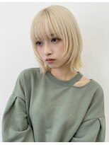 ポワト 獨協大学前(poi to...)&nbsp;プラチナブロンド外ハネボブ