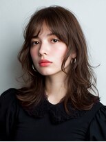 ロッソ 大橋店(Rosso) ふんわりレイヤーのブラウンミディ【大橋】