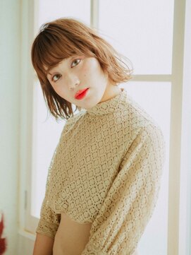 ヘアサロン レア 高崎(Lea) オレンジベージュボブ