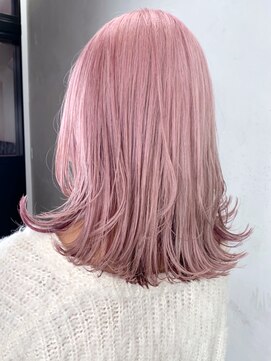 アルバム 銀座(ALBUM GINZA) ピンク_クールショートピンクベージュボブルフ_ba309812