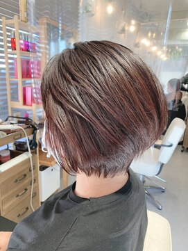 グラッシー センター北店(GLASSI) ショートボブ★耳かけショートフォギーベージュ★髪質改善