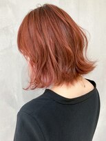 アイティーバイアルバム 藤沢店(IT by ALBUM)&nbsp;ピンクオレンジボブ_フェミニンロングダークアッシュ_ba317731