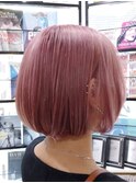 ケアブリーチ ショートボブ ピンク