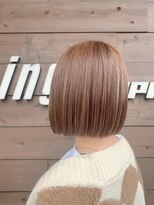 イングスジャパン(ings JAPAN)&nbsp;ふわつやミニボブ/刈り上げボブ/細めハイライト/マロンベージュ