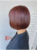 20代30代40代ピンクブラウン艶感ストレート透明感ナチュラル