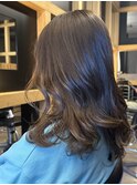 ブリーチなし/透明感カラー/ラベンダーグレージュ