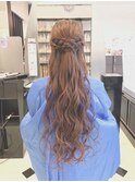 カジュアルハーフアップ