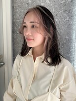 サンク 原宿 表参道(cinq)&nbsp;インナーカラーイヤリングカラーハイライトローライトブリーチ