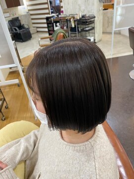 ヘアー グリース(hair GREASE) モノグレージュ/ボブスタイル