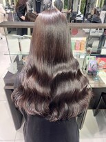 ロングヘア韓国巻き
