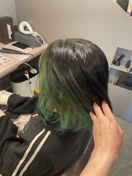 ヘアメイクエコー hair make echo インナーカラー