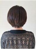 大人可愛いひし形ショートボブ