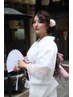 夏イベントの浴衣着付け+スタイリストヘアセット