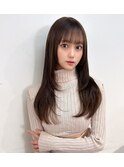 髪質改善　艶髪　ベージュブラウン　透明感　YUKI