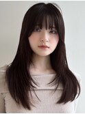 美髪レイヤーカット/顔まわりレイヤー/くびれミディアムレイヤー