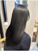 【髪質改善】黒髪　ストレート　艶髪　伸ばしかけ