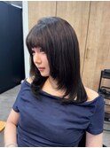 レイヤーカット/暗髪カラー/ひふみ