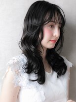 カバーヘア ブリス 上尾西口店(COVER HAIR bliss) 黒髪アッシュバタフライカット韓国風巻きロング311W上尾30代40代