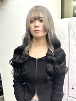 グロウ 渋谷(grow)&nbsp;劇的ビフォーアフター!【グレー黒グラデ×ロング】プルエクステ