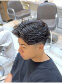 ラフカール フェード 海外風 センターパート かきあげ