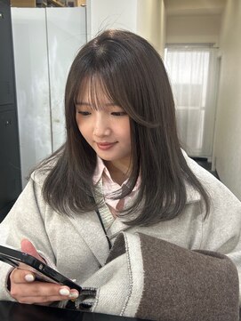 クレム 博多駅店(ChLem) グレージュ レイヤー 顔まわり 髪質改善 福岡美容室