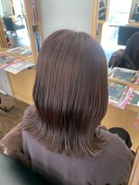 ヘアースペースブルーム プリュス 石橋店(HAIR SPACE BLOOM plus) ラベンダーベージュ/ブリーチ無し/透明感/髪質改善/艶髪