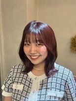 アルウ(Aru) 顔まわりゆるっとワインカラー