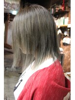 オーバーキャプテンネイキッド(OVER CAPTAIN NAKED) スモーキーグレージュ前下がりグラデカラー