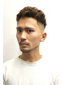 七三オールバックツイストパーマコンマヘアかき上げヘアテクノR