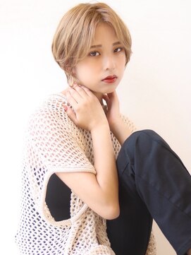 オーロ 宝塚店(ORO) 【大人可愛いやわらかワンサイド耳かけ小顔クールショートボブ】
